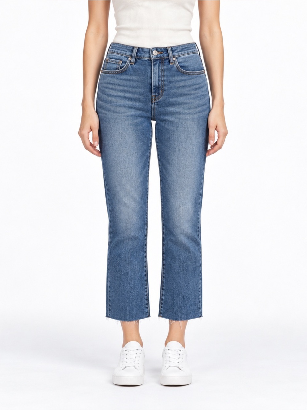 ㅣ High Rise Ankle Flare Jeans Blue